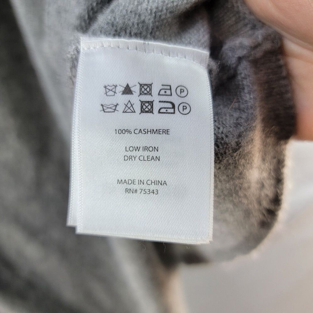 Rachel Zoe 2 Ply Gray 100% Cashmere Poncho Sweater Fits All Women's One Size - Picture 4 of 6